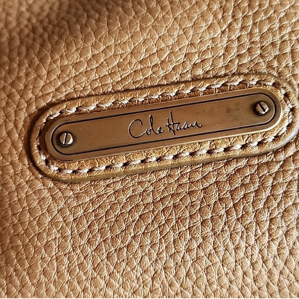 Cole Haan Tan Leather Shoulder Bag with Slouchy Silhouette - Picture 12 of 14